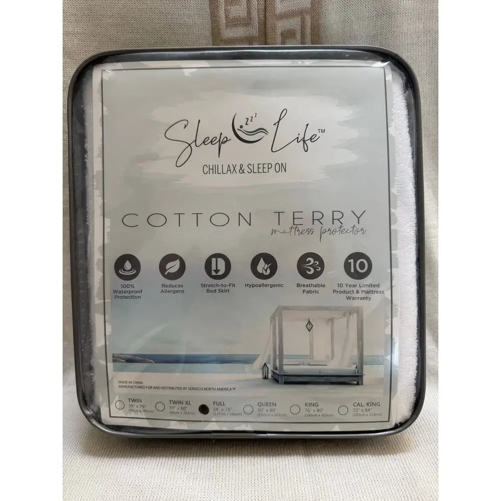 Sleep Life chillax Sleep on cotton terry mattress protector
